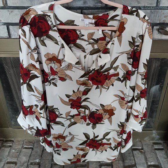 Maroon Floral Blouse - Picture 1 of 4